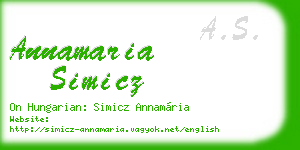annamaria simicz business card